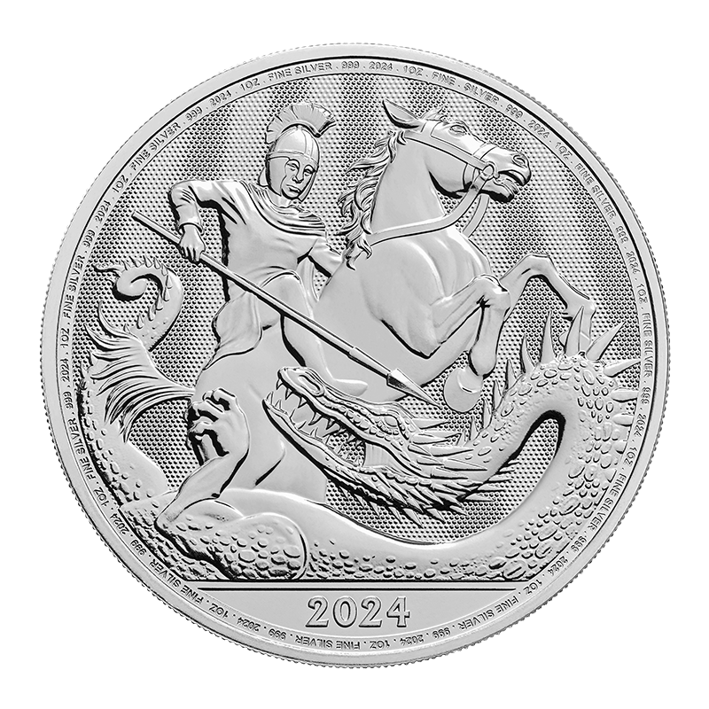 Image for 1 oz Silver St George and the Dragon from TD Precious Metals